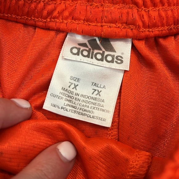 Adidas Orange Athletic Shorts Lightweight - Picture 2 of 2